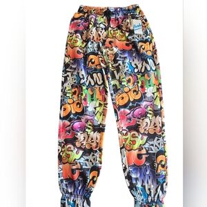 Fresh Prints Men's Medium Graffiti Print Jogger Pants
